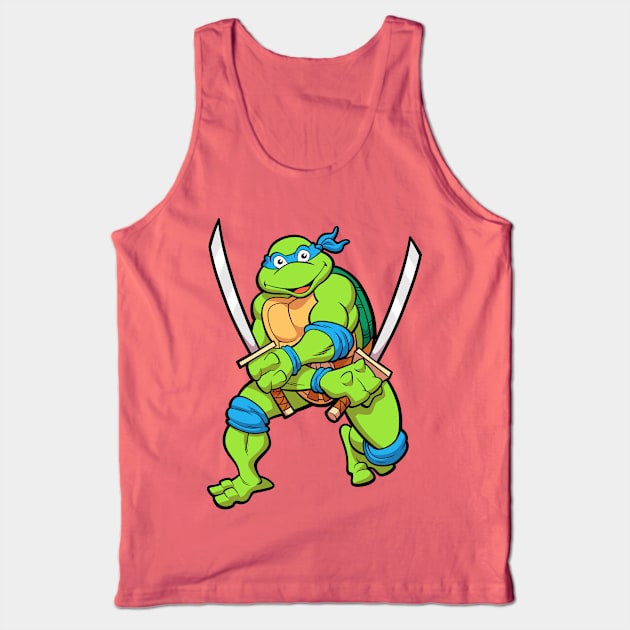 TMNT Leonardo Tank Top by tommartinart